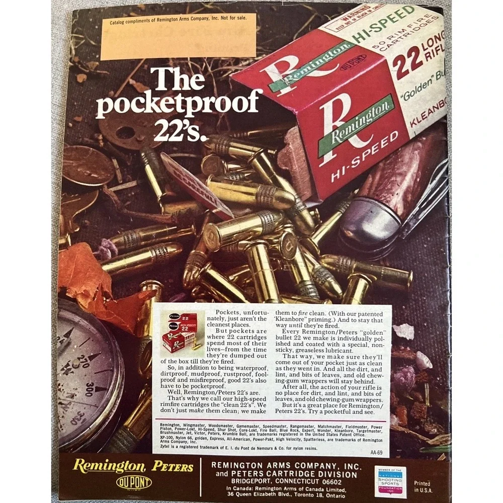 1969 REMINGTON PETERS Sporting Firearms and Ammunition Catalog